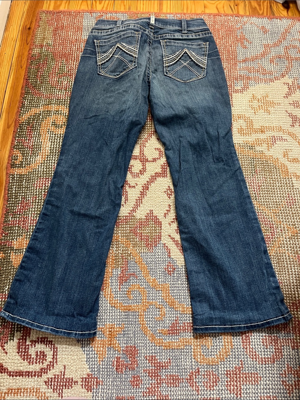 Ariat R.E.A.L. Boot Cut Jeans Women’s Size 31 Short Western Embroidered Pockets - Picture 8 of 12